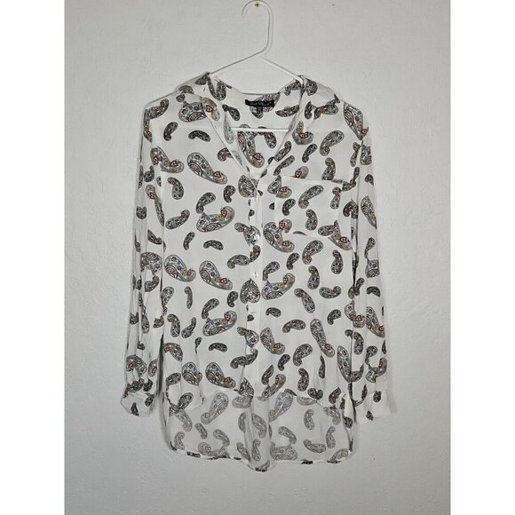 Velvet Heart Button Down Long Sleeve Paisley Long Sleeve Blouses Size XS - Picture 1 of 7